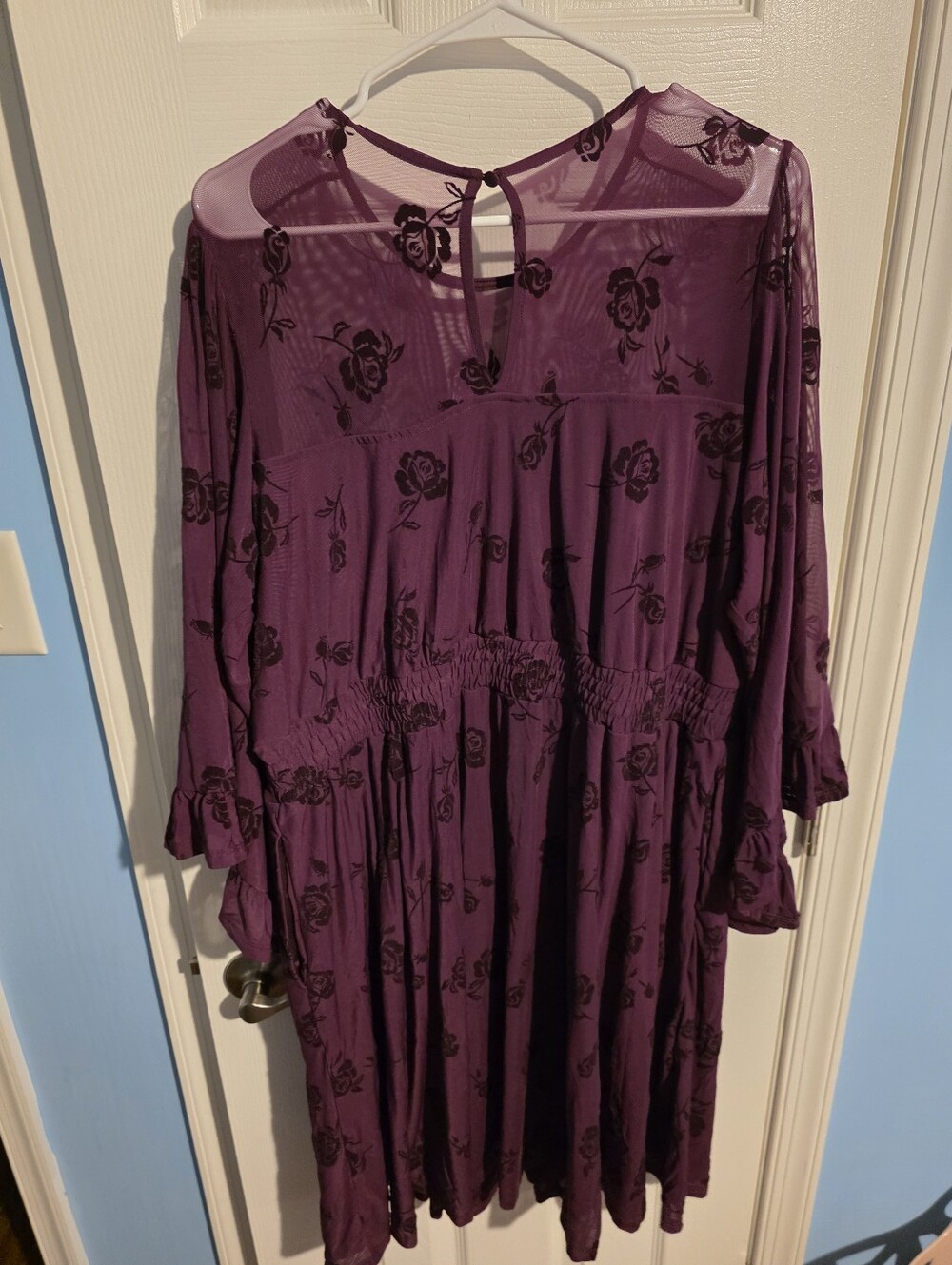 Torrid Maroon And Black Floral Dress - Picture 4 of 4